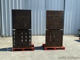 Paire d'équerres en fonte 2075 x 1000 x 700 mm