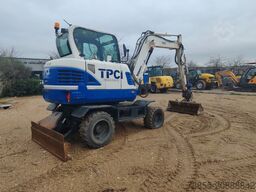 Hyundai R55W-9A with 3 excavator buckets