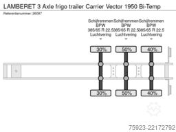 LAMBERET 3 Axle frigo trailer Carrier Vector 1950 Bi-Temp