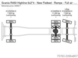 Scania R450 Highline 6x2*4 - New Flatbed - Ramps - Ful...