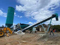 CONSTMACH Concrete Mixing Plant Mini Mobil Concrete Batch Plant 45 M3/H