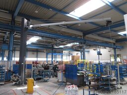 HOVA Kran Drehkran Hallenkran 120KG ALU Ausleger L 6m 500KG Kettenzug