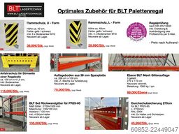 ca. 14 lfm. Palettenregale H: 550cm Fachlast: 3000 kg , 60 Palettenplätze