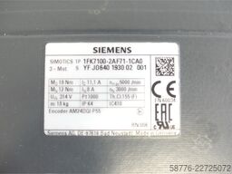 Siemens 1FK7100-2AF71-1CA0 Servo - Synchronmotor SN: YFJ0640193002001