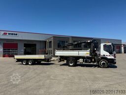IVECO 140E250 Kipper mit HIAB Kran möglich mitAnhänger