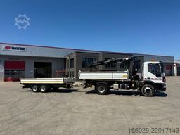 IVECO 140E250 Kipper mit HIAB Kran möglich mitAnhänger