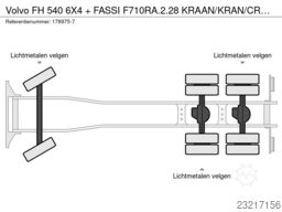 Volvo FH 540 6X4 + FASSI F710RA.2.28 KRAAN/KRAN/CRANE...