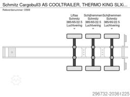 Schmitz Cargobull 3 AS COOLTRAILER, THERMO KING SLXi SPECTRUM D+E...
