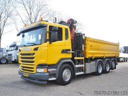 Scania G450 8X4 KIPPER + PALFINGER KRAAN