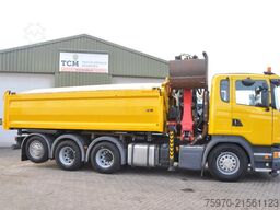Scania G450 8X4 KIPPER + PALFINGER KRAAN