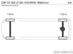 DAF CF 320 LF.320.19 EURO6. 99823 km!