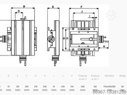 CORMAK Stół krzyżowy 600X240 mm KP205