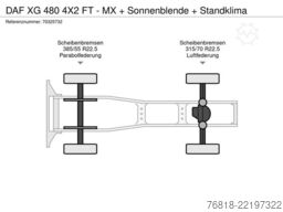 DAF XG 480 4X2 FT - MX + Sonnenblende + Standklima