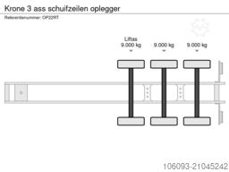 Krone 3 ass schuifzeilen oplegger