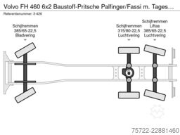 Volvo FH 460 6x2 Baustoff-Pritsche Palfinger/Fassi m...