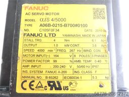 Fanuc A06B-0215-B700 # 0100 AC Servomotor SN: C105F0F34 mit Pulsecoder A860