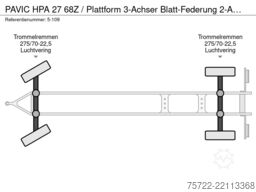PAVIC HPA 27 68Z / Plattform 3-Achser  Blatt-Federung...