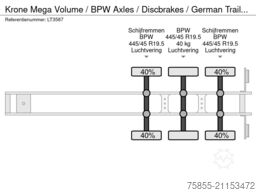 Krone Mega Volume / BPW Axles / Discbrakes / German T...