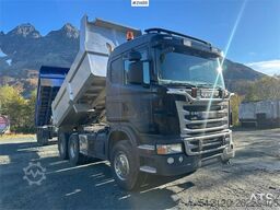 Scania G480 6x4 snow rigged tipper truck w/ two sets of t