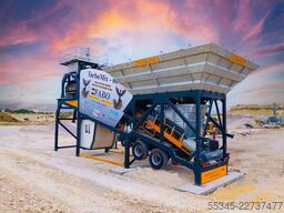 FABO Mobile Concrete Batching Plant 60 m3/h Mobile Concrete Batching Plant