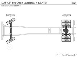 DAF CF 410 Open Laadbak / 4 SEATS!
