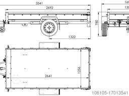 Unitrailer GARDEN 264 KIPP mit Bordwandaufsatz