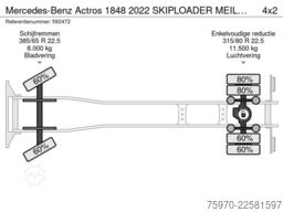 Mercedes-Benz Actros 1848 2022 SKIPLOADER MEILLER + RETARDER ...