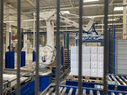 W+D Langhammer Roboterpalettierungsanlage