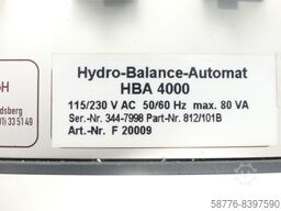  Dittel HBA 4000 Hydro-Balance-Automat SN: 344-7998 Part-Nr.: 812/101B
