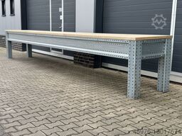Packtisch Werktisch Arbeitstisch Abm: 5.950 x 850 x 940 mm (BxTxH)