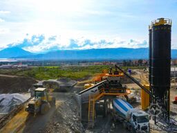 FABO Mobile Concrete Batching Plant 100 m3/h Mobile Concrete Batching Plant