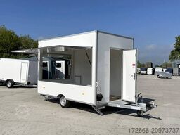 Blyss H15362HN | WEISS 360X203X230CM 1500KG VERKAUFSANHÄNGER | 2X VERKAUFSKLAPPE