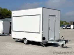 Blyss H15362HN | WEISS 360X203X230CM 1500KG VERKAUFSANHÄNGER | 2X VERKAUFSKLAPPE