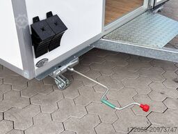 Blyss H18422HN | WEISS 420X223X230CM 1800KG VERKAUFSANHÄNGER | 2X VERKAUFSKLAPPE