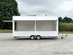 Blyss H25522HTN | WEISS 520X223X230CM 2500KG VERKAUFSANHÄNGER | 2X VERKAUFSKLAPPE