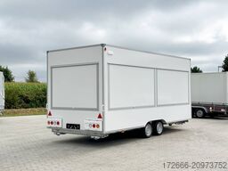 Blyss H25522HTN | WEISS 520X223X230CM 2500KG VERKAUFSANHÄNGER | 2X VERKAUFSKLAPPE