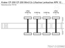 Kraker CF-200 90m3 2x Liftachse Lenkachse APK 12-2026