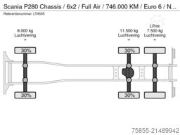 Scania P280 Chassis / 6x2 / Full Air / 746.000 KM / Eu...