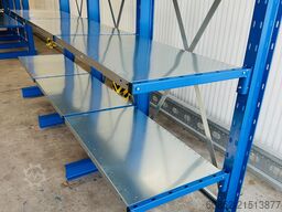 ca. 3,15 lfm. Kragarmregal mit Fachböden H: 250cm 140 kg/Arm META Multistrong