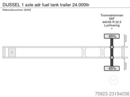 DIJSSEL 1 axle adr fuel tank trailer 24.000ltr