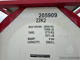 CIMC 20FT ISO / 25.060L / 1-COMP / 3 BAFFLES / UN PO...