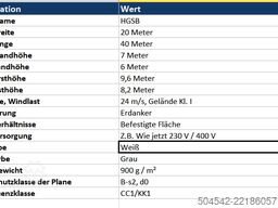 HallGruppen Zelthalle 40 x 20 meter 6-9 meter height