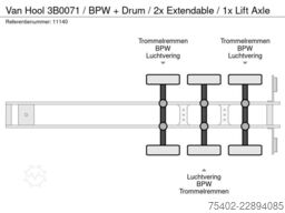 Van Hool 3B0071 / BPW + Drum / 1x Extendable / 1x Lift Axle