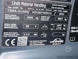 Linde E 30 HL-01/600 Kabine Zinkenverstellgerät