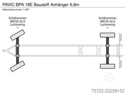 PAVIC BPA 18E Baustoff Anhänger 6,8m
