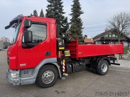 DAF LF 220 10To. 3.S. Kipper/Kran Fassi F65,