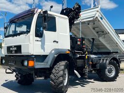 MAN L90 18.284 4x4 LOF Kipper/Kran/47 tkm/HA gelenkt