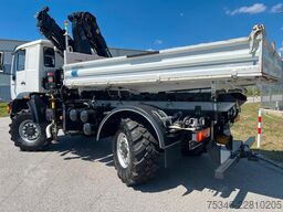 MAN L90 18.284 4x4 LOF Kipper/Kran/47 tkm/HA gelenkt