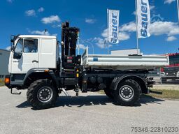 MAN L90 18.284 4x4 LOF Kipper/Kran/47 tkm/HA gelenkt