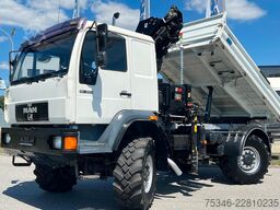 MAN L90 18.284 4x4 LOF Kipper/Kran/47 tkm/HA gelenkt
